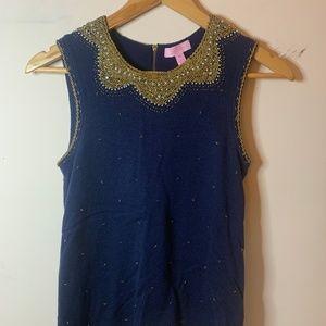 Lilly Pulitzer Sleeveless Beaded Top